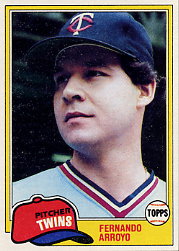 1981 Topps Baseball Cards      408     Fernando Arroyo